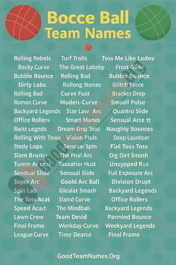 Bocce Ball Team Names That Bring the Heat