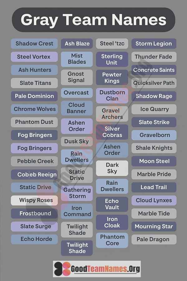 Top Gray Team Name Ideas for Every Vibe